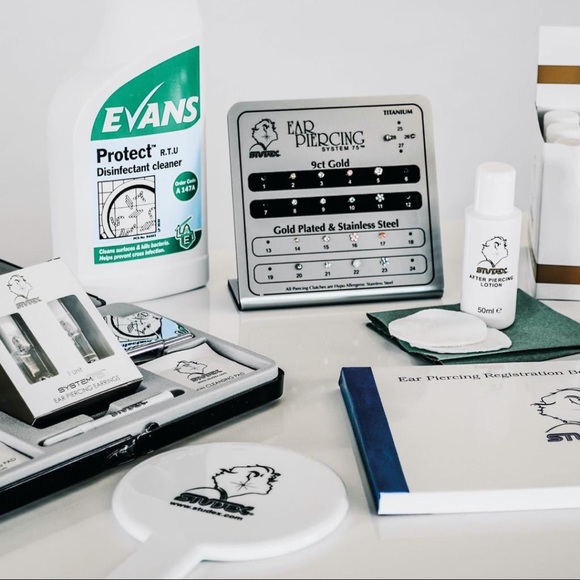 Studex Stainless Steel Daisy Tanzanite APR Crystal Ear Piercing Earring - Picture 5 of 6